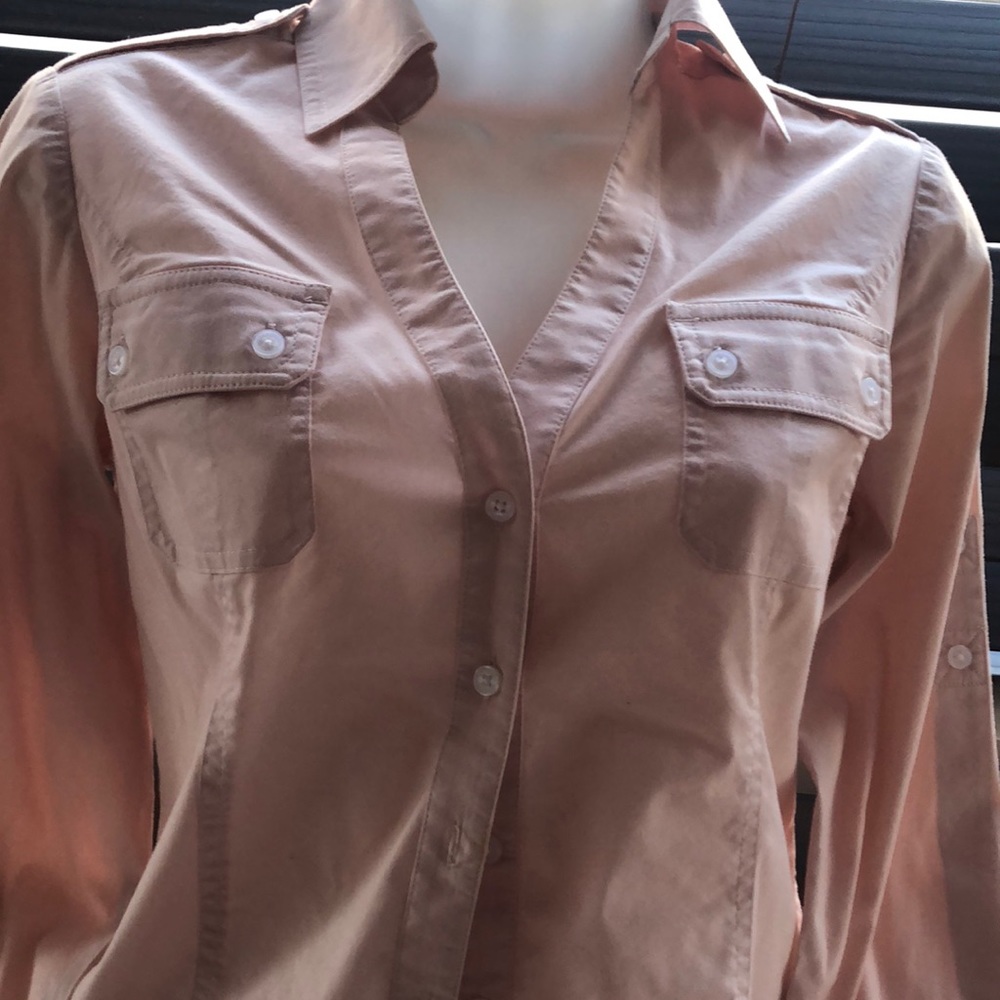 Express button down shirt dusty pink size XS